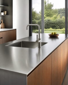 top cucina acciaio inox