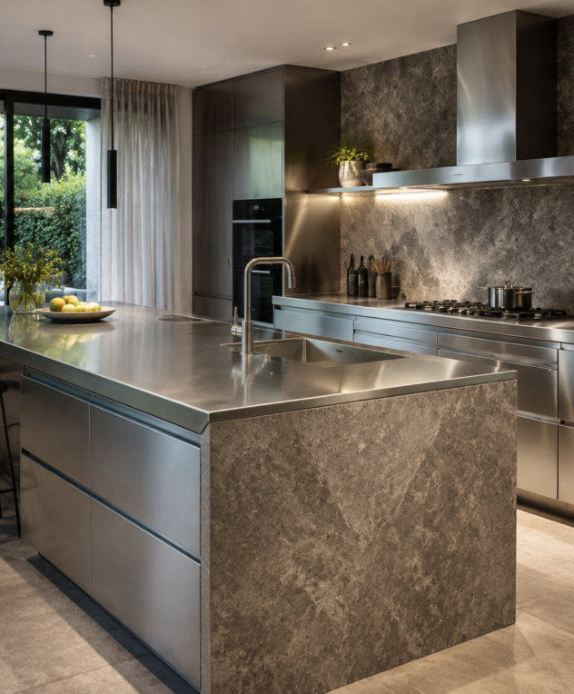 cucina in acciaio inox