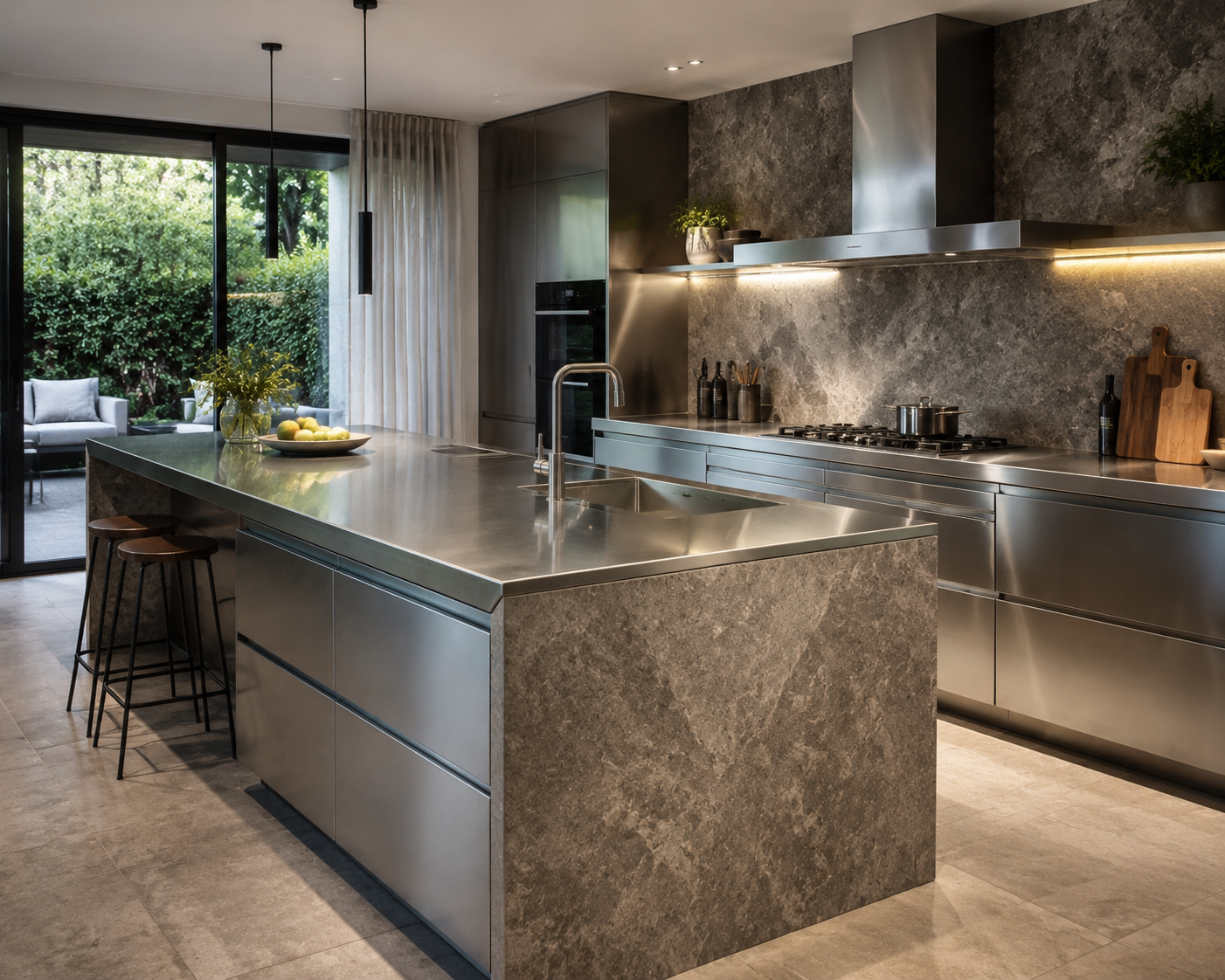 cucina in acciaio inox