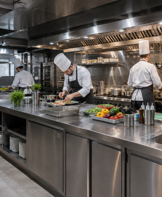 arredamento inox per ristoranti