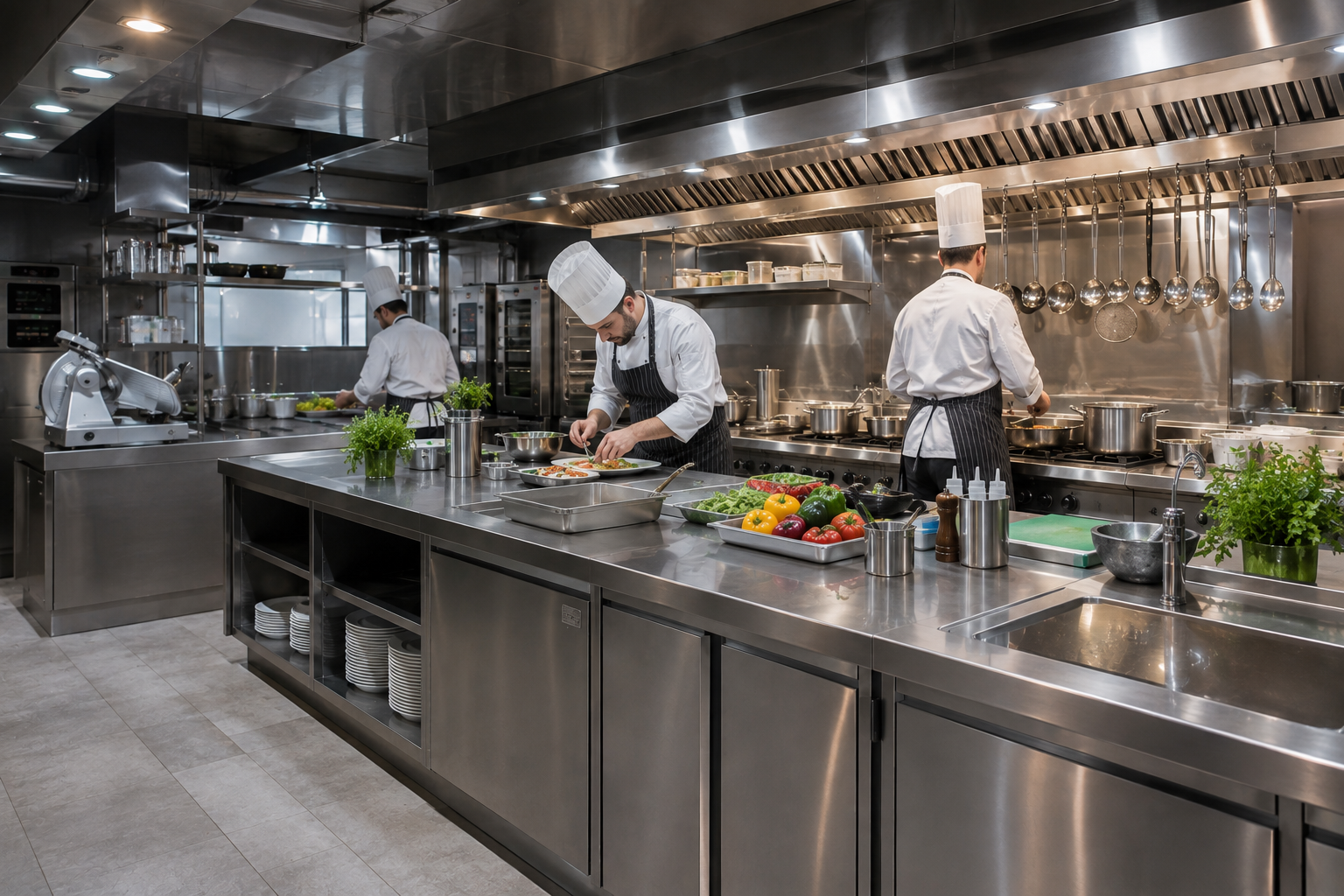 arredamento inox per ristoranti